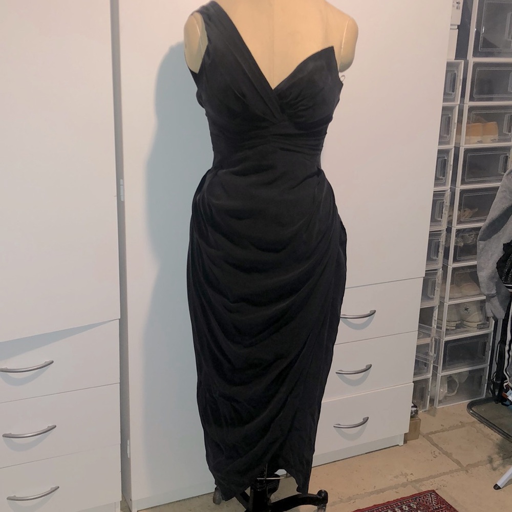 Zimmermann 1 shoulder boned bodice silk dress